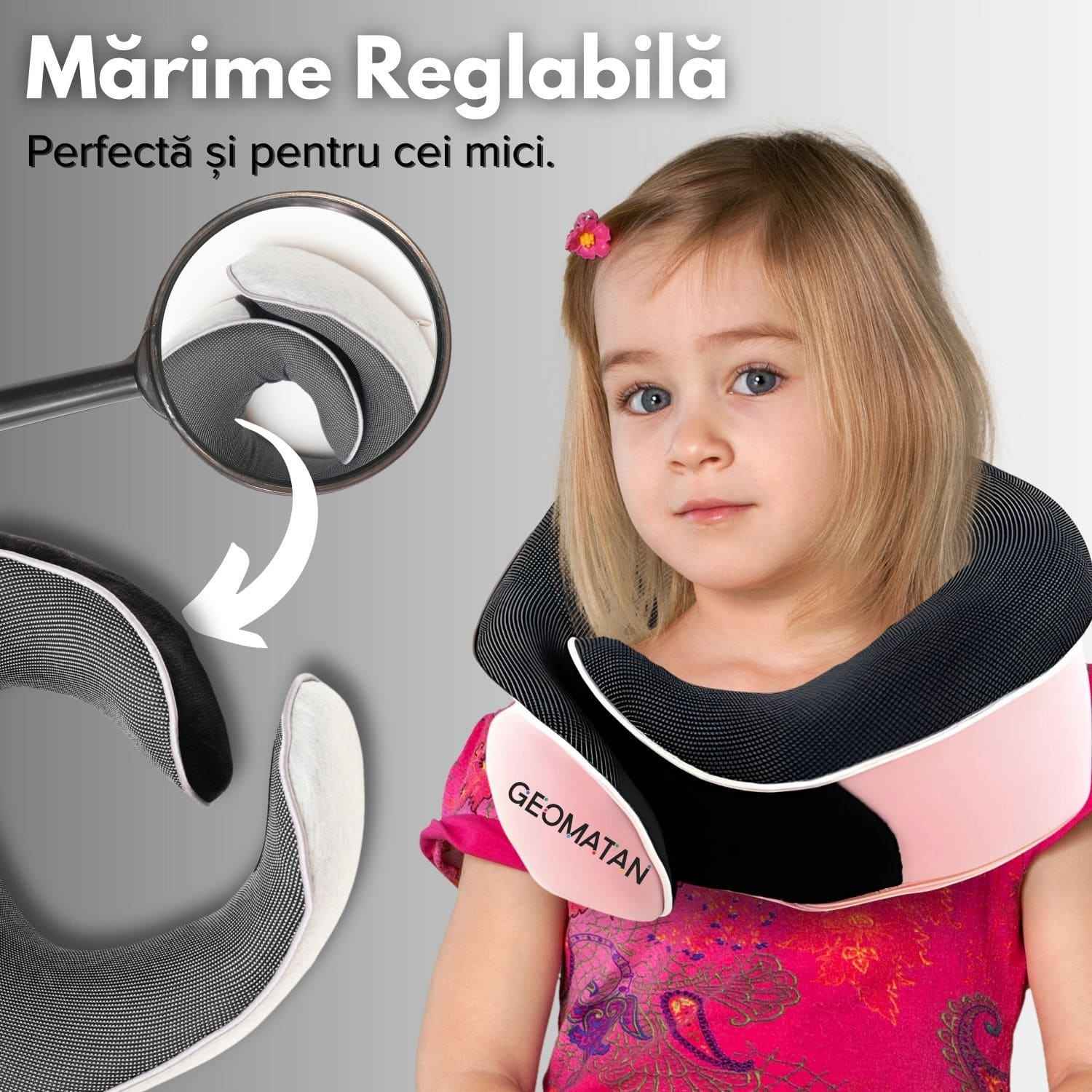 Perna de călătorie pentru gât, Cadou 3 accesorii, Sac de transport impermeabil, Dopuri de urechi, Mască de dormit 3D, utilă în Avion și Mașină, din Spumă cu memorie, Husă respirabilă, Alungă durerea cervicală, Mărime ajustabilă - imagine 9