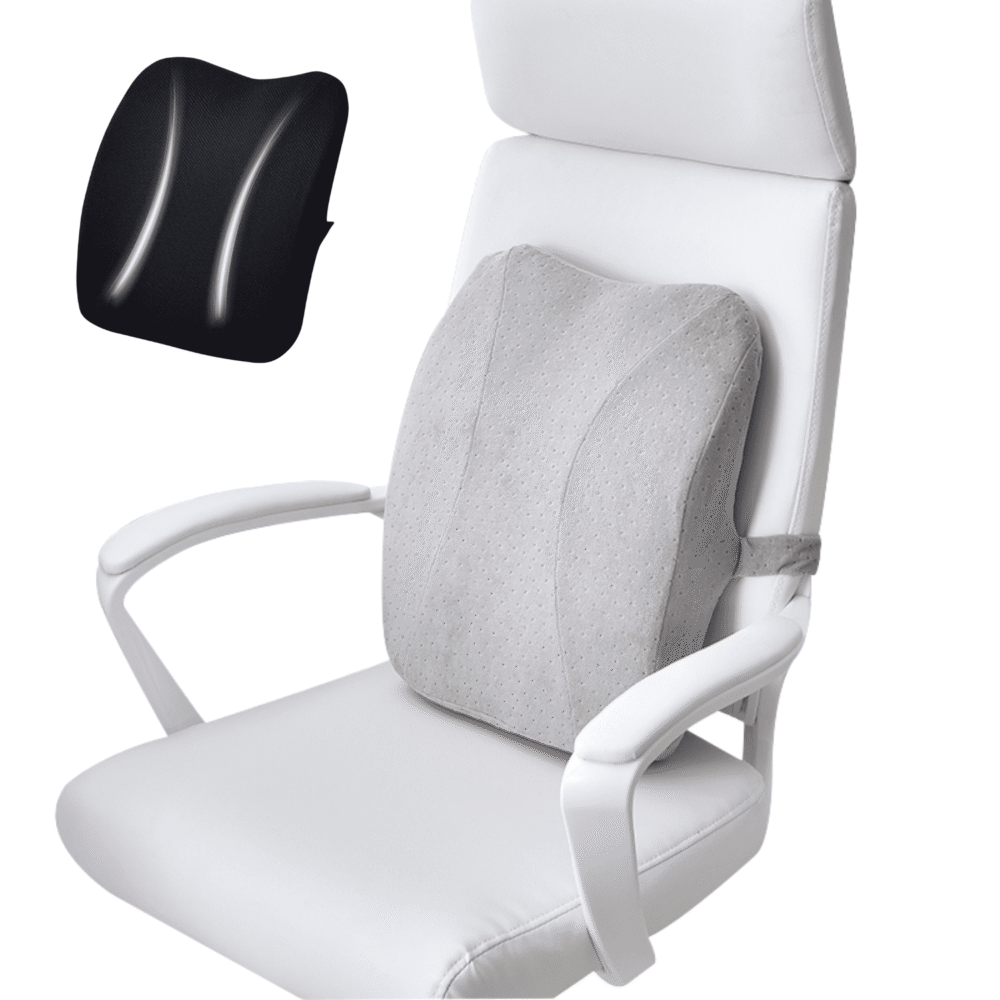 Pernă Lombară Ergonomică GEOMATAN®, Spumă cu Memorie, Dimensiune și Suport Ideale pentru Spate, Aliniere Corectă a Coloanei, Confort pentru Birou, Auto, Husă Lavabilă, Materiale Premium, Design Ajustabil, Prevenire Dureri Lombare și Tensiune - imagine 2