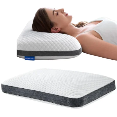 Pernă Ortopedică Premium, din Spumă cu Memorie, GEOMATAN®, Suport Ergonomic pentru Gât și Coloana, ideală pentru Alinierea Cervicală, Reducerea Durerilor și Tensiunii, Somn Odihnitor și Confortabil, Material Hipoalergenic, pentru Somn Fără Sforăit