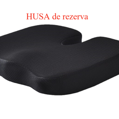 Husă de schimb/rezervă, pentru Pernă șezut ortopedică, tip U, pentru scaun sau mașină, respirabilă, antialunecare, lavabilă, 45x35x7 cm